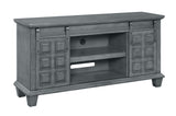 Two Door Media Center Media Credenza Poplar & Chinese Qiu Veneers Sliding Door On Iron Tracks Three Adjustable Shelves Cord Management Adjustable Levelers 