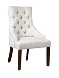 Set of 2 Dining Chairs Accent Chair Rubber Wood Frame Single Welt Trim Nailhead Trim Button Tufted Seat Back Two Packed Priced Individually 