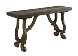 Orchard Park Fold Out Console Console Table Pine & Pine Veneers Plank Style Top Angle Cross Brace Fold Out Top Adjustable Levelers Coordinating Pieces Available