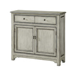 Two Door Two Drawer Cabinet Cabinet MDF 100% Painted Textured Finish One Fixed Shelf Adjustable Levelers  