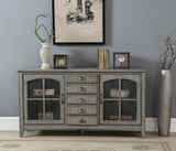 30481 Two Door Five Drawer Media Credenza