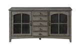 30481 Two Door Five Drawer Media Credenza