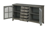 30481 Two Door Five Drawer Media Credenza