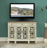 30493 Four Door Three Drawer Media Credenza
