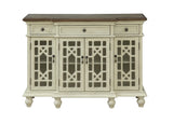 30493 Four Door Three Drawer Media Credenza