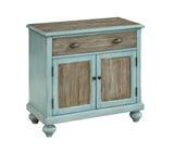 Two Door One Drawer Cabinet Cabinet Ash Veneers Two Tone Finish Decorative Cup Hardware One Fixed Shelf Adjustable Levelers 