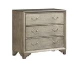 Three Drawer Chest Chest Painted Finish Picture Frame Front Faux Reptile Drawer Fronts Extended Drawer Glides Bracket Feet Adjustable Levelers