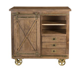 34703 One Sliding Door Three Drawer Cabinet