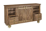 34704 Two Sliding Door Six Drawer Media Credenza