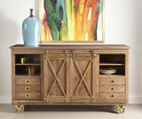 34704 Two Sliding Door Six Drawer Media Credenza