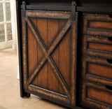 96567 Four Drawer One Sliding Door Media Cabinet