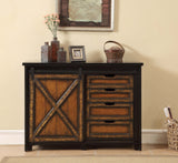 96567 Four Drawer One Sliding Door Media Cabinet