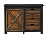 96567 Four Drawer One Sliding Door Media Cabinet