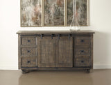 98243 Six Drawer Two Sliding Door Credenza