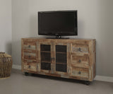 98244 Six Drawer Two Door Credenza