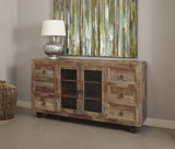 98244 Six Drawer Two Door Credenza